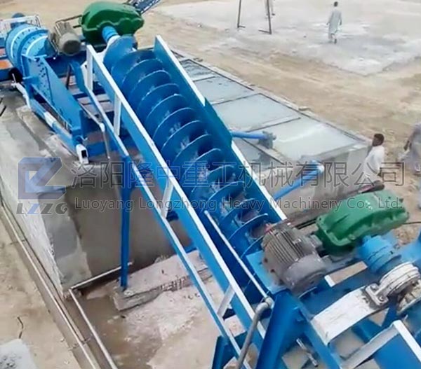 隆中螺旋洗沙機巴基斯坦現場