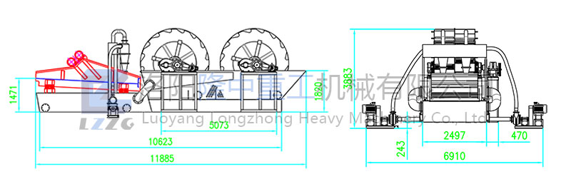 雙輪洗砂回收一體機(jī)基礎(chǔ)圖例展示